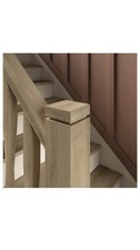 Solid Oak Shadow Newel Cap For 90mmx90mm Post
