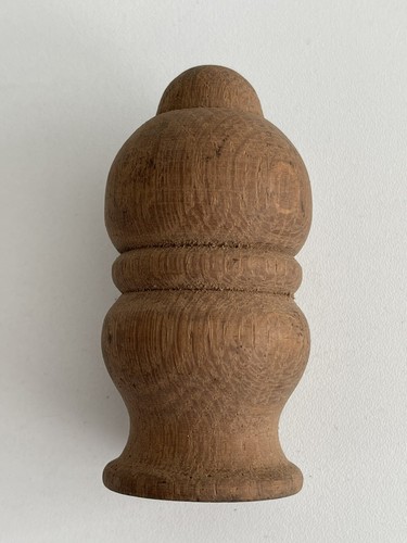 Wooden finial clock barometer - wooden,