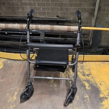 Days Lightweight Rollator with Seat & Lockable Brakes – Metallic Grey