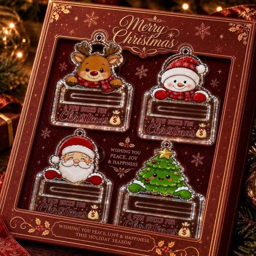 Christmas money gift holder - money,