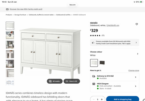 Ikea idanas sideboard - ikea,