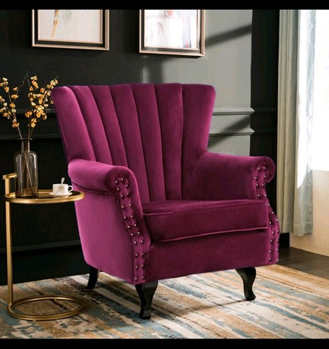 Wine red velvet chesterfield - wine,