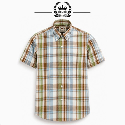 Relco check shirt short - relco, sleeve