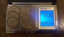 UK Pre-1947 silver coins, six