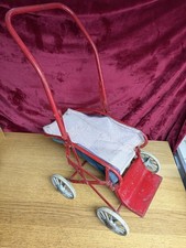 Cumfifolda Child Infant Baby Dolls Pushchair Pram 1950s 1960s Red Folding