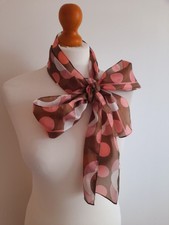 Orla Kiely 100% Silk Brown and