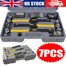 7 PCS CAR AUTO BODY DENT REPAIR PANEL BEATERS BEATING FIBREGLASS HAMMER KIT UK