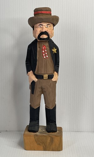 Hand carved wood sheriff - hand,