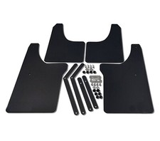 rallyflapZ | Mud Flaps & Fixings FITS: VW Polo Mk5 GTi Black 3.2mm PVC-Gloss