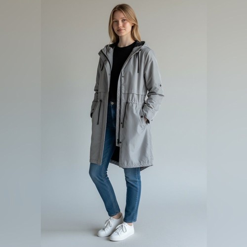 Mackage gray hooded raincoat - mackage,