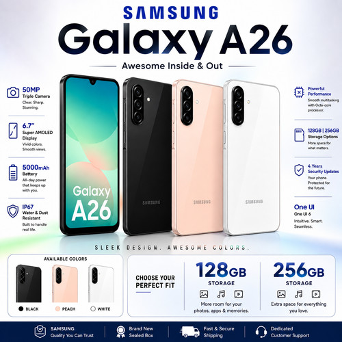 Samsung galaxy a26 - galaxy, 6.7"