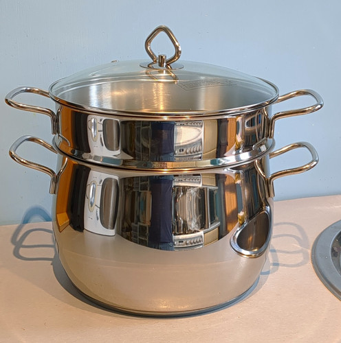 25cm stainless steel saucepan - stainless,