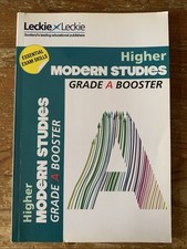 Leckie Higher Modern Studies Grade A Booster for SQA Exams. Excellent Condition.