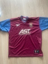 Aston Villa  Official  Football Shirt  size Adults 42-44 Chest 1997-98 Reebok 