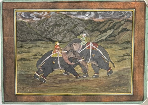 Mughal royal elephant fight - mughal,