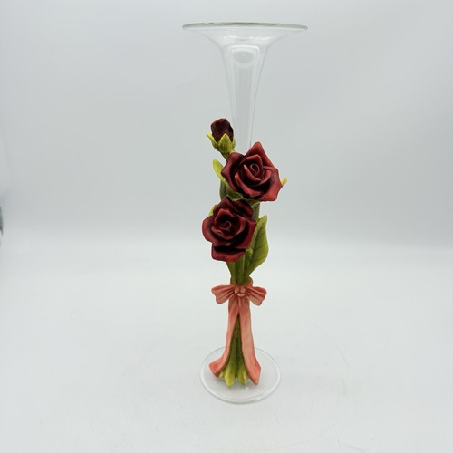 Single rose flower vase with - rose,