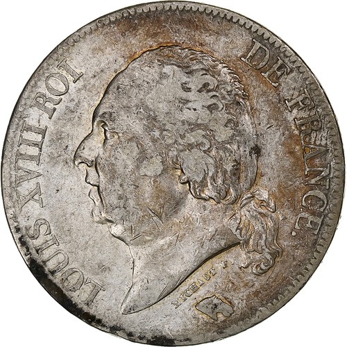 France louis xviii 5 francs - xviii,,