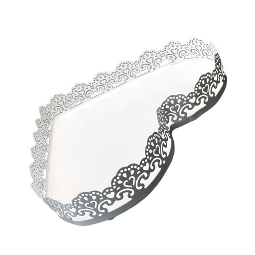 Heart shaped cake tray - shaped, lace