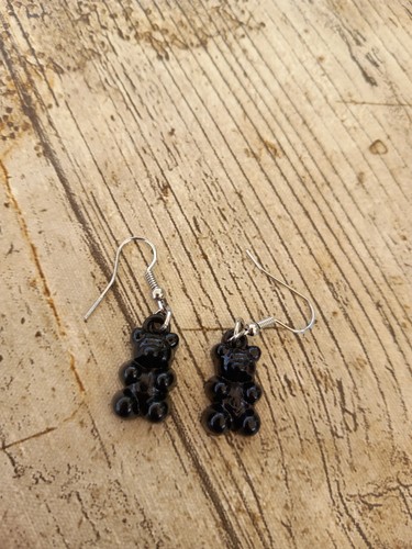 Handmade black gummy bear - handmade,
