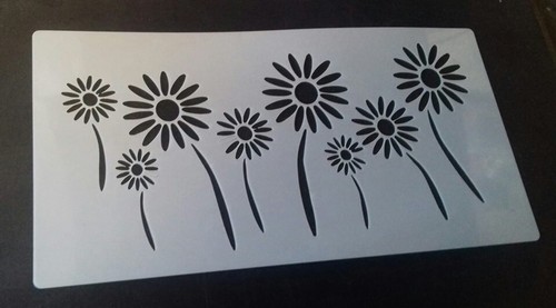 Flowers wall decor stencils