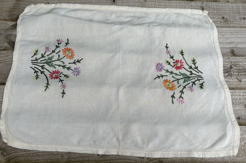 Vintage linen floral - linen,