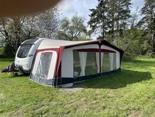 Bradcot Classic Caravan Awning in Red. 1100 Professionally Cut Down To 1030cm.