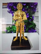 solid brass knight figurine