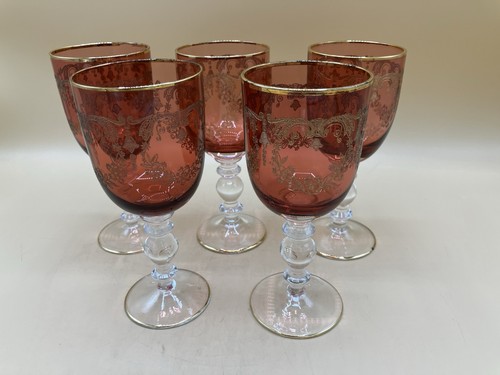Vintage czech cranberry glass - czech,