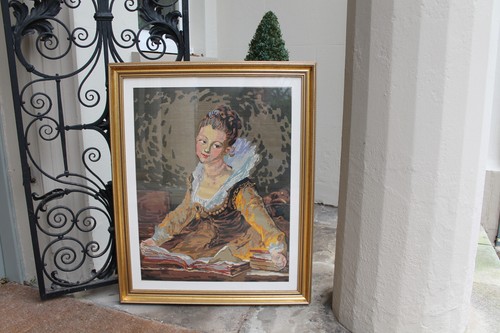 Large vintage tudor sampler - large,