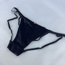 Victoria's Secret Very Sexy Black Velvet Strap Bikini Panties - Size S - New