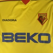 Rare Original Watford 2008/2009 Home Football Shirt Mens XL