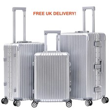 Set suitcases aluminium - suitcases,