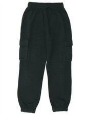 ZARA Womens Cargo Tracksuit Trousers Joggers UK 10 Small  Green Cotton XX13