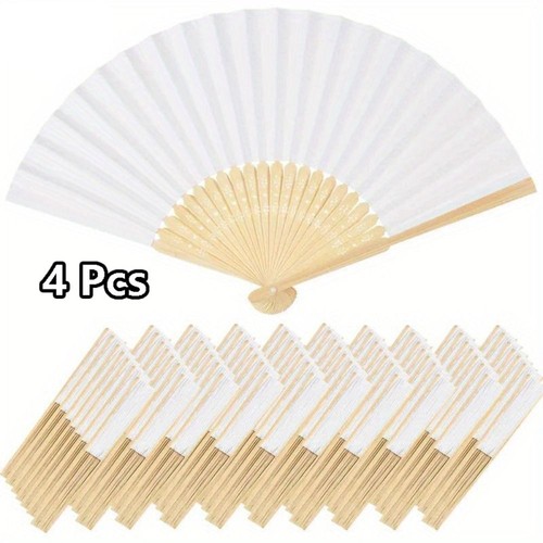 4pcs folding hand fan - hand, diy
