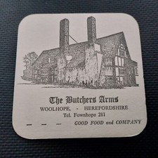The Butchers Arms Beer Mat. Woolhope Herefordshire.