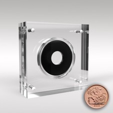 Quarter Sovereign Coin Acrylic Coin Display Case Holder