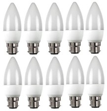 10x LED B22 Candle Light Bulbs