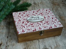 Wooden Tea Box. Christmas Tea