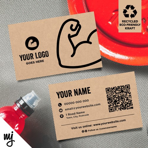 Kraft business cards - kraft,