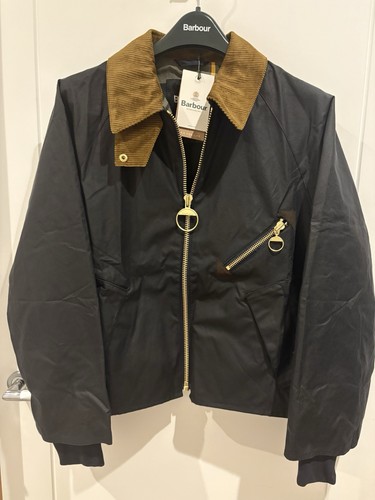 Barbour arlene wax jacket navy - barbour,