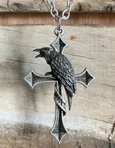 Raven and cross gothic - and,