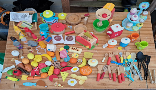 Wooden pretend play - wooden, kitchen