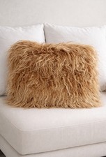 Mongolian Lamb Fur Pillow Long