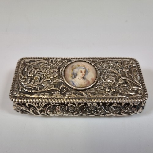 Antique silver trinket box - antique,