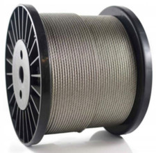 3,4,5,6,8mm  Steel Wire Rope Clear PVC Plastic Coated  Metal Cable Rigging 