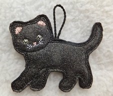 Felt Cat Hanging Decoration birthday Valentines Xmas Ornament Cat lover