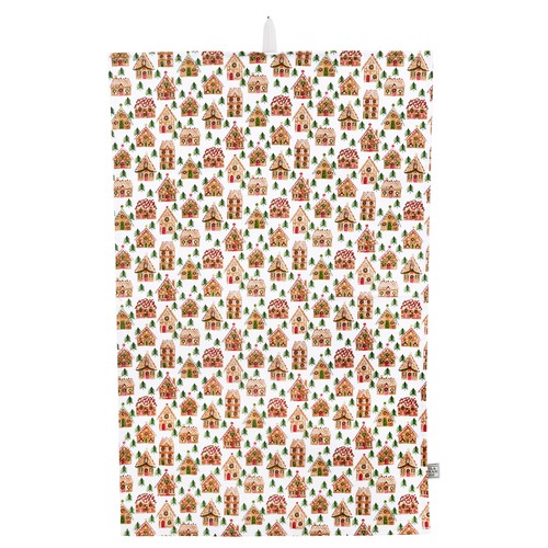 Gingerbread tea towel gisela - gingerbread,