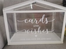 IKEA Wedding Card Greenhouse White SOCKER 20529 17 x 8 x 13 Inch Box Party