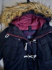Women's Girls SUPERDRY Black Winter Coat Jacket Size XS