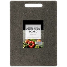 Black Chopping Board Granite Effect Non-Slip Surface Plastic 34 x 24cm